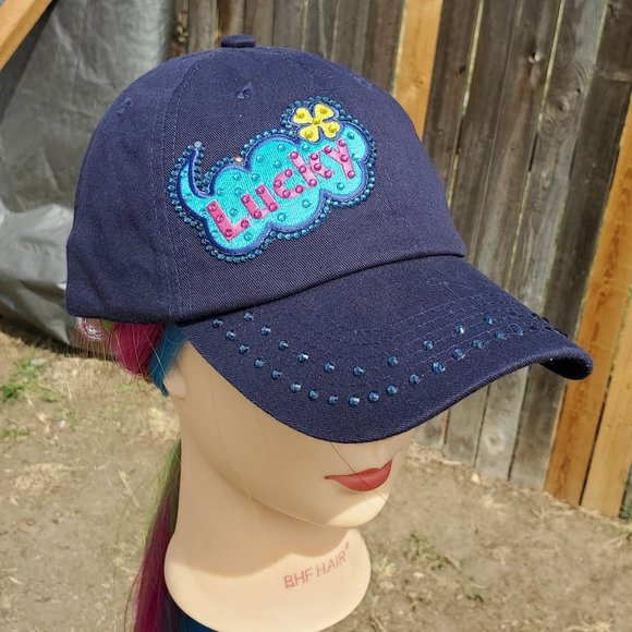 Ladies Navy Blue BLING Hat NEW - Picture 1 of 4